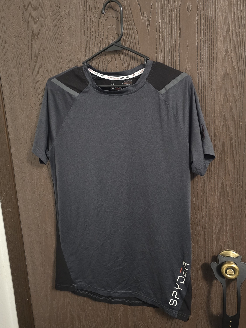 Spyder Men’s Short Sleeve Performance Tee - Charcoal & Black